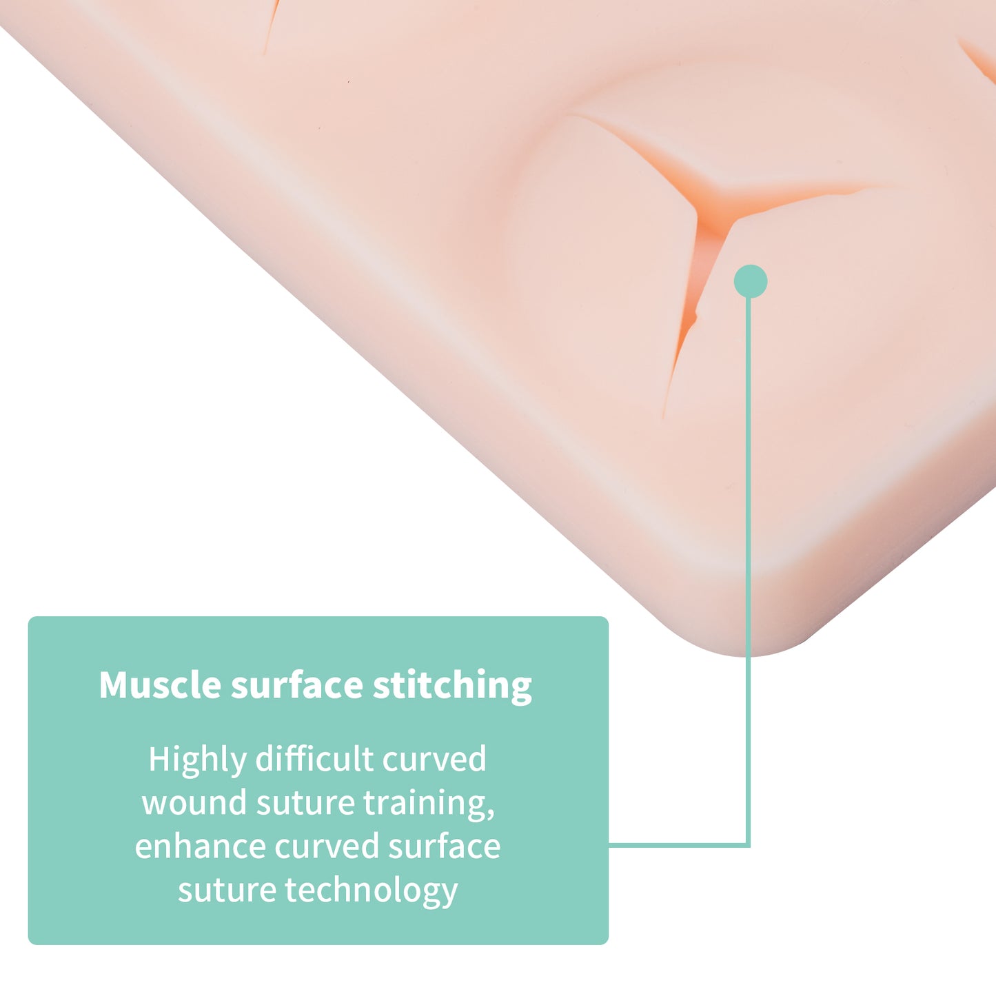SZEMENTMD Suture Practice Pad 3D Stereoscopic Durable Silicone with Blood Vessels and Pre-Cut Wounds EMM-TA1