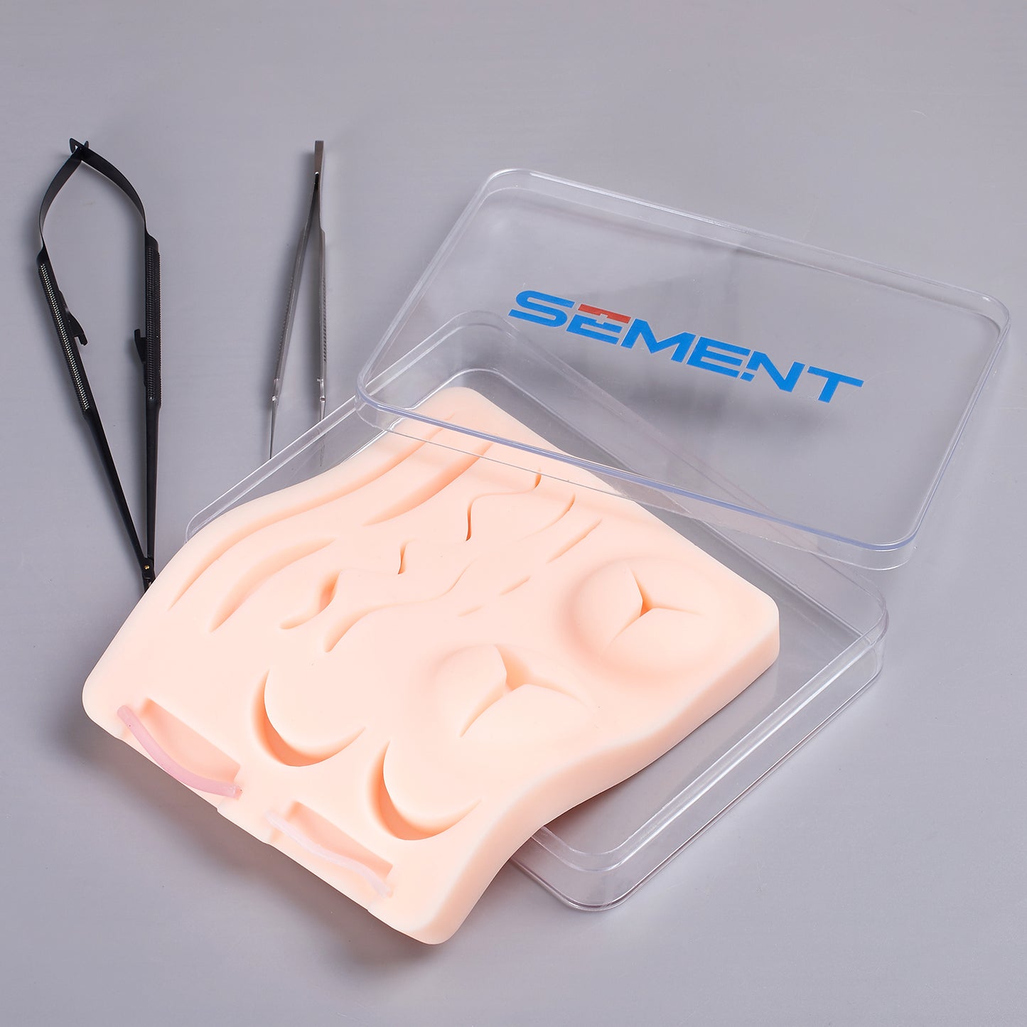 SZEMENTMD Suture Practice Pad 3D Stereoscopic Durable Silicone with Blood Vessels and Pre-Cut Wounds EMM-TA1